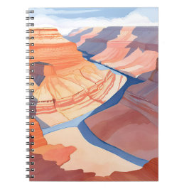 Caderno Espiral Grande Canyon | Pintura de Paisagem em Aquarela