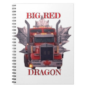 CADERNO ESPIRAL GRANDE DRAGÃO VERMELHO