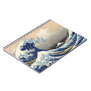 Caderno Espiral Grande Onda de Kanagawa & Monte Fuji Mar do Japão