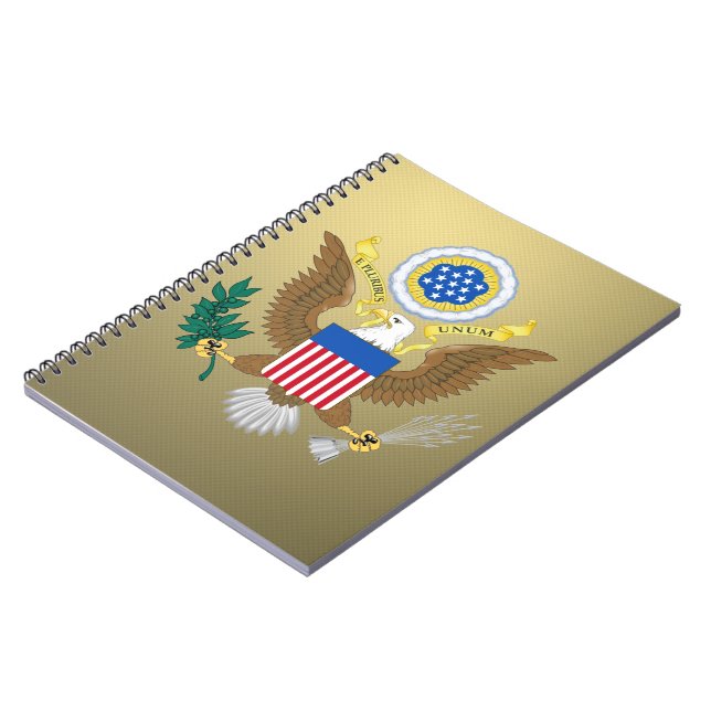 Caderno Espiral Grande selo dos Estados Unidos (Left Side)