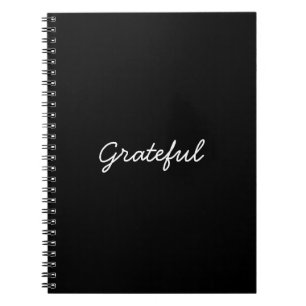Caderno Espiral Grata gratidão e personalizada escrita casual