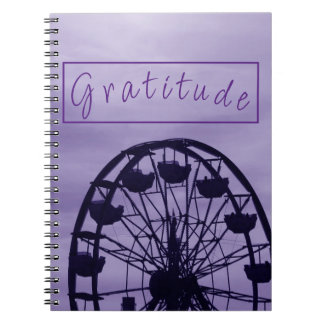 Caderno Espiral "Gratidão" Purple Ferris Wheel Skyline