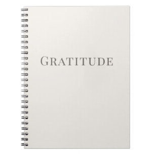 Caderno Espiral Gratidão – Tipografia Minimalista