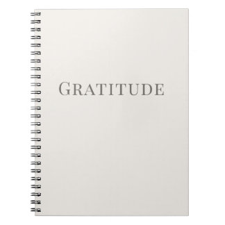 Caderno Espiral Gratidão – Tipografia Minimalista