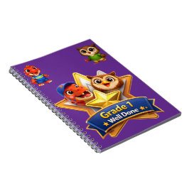 Caderno Espiral Grau 1 bem feito Hoot a coruja e conquista Rex