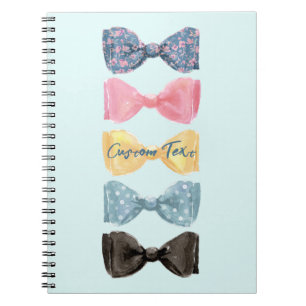 Caderno Espiral Gravatas Borboleta Personalizadas