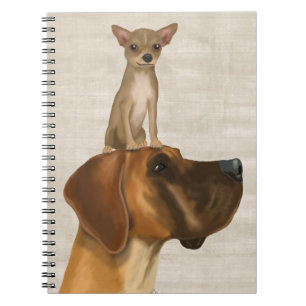 Caderno Espiral Great Dane e Chihuahua 2