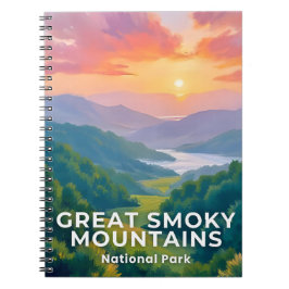 Caderno Espiral Great Smoky Mountains National Park Watercolor