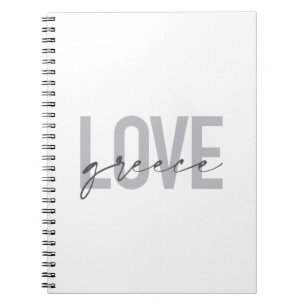 Caderno Espiral Grécia de amor moderna, simples, urbana e legal