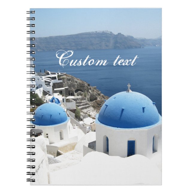 Caderno Espiral Grécia Santorini (Frente)