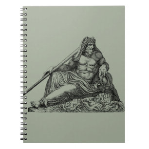 Caderno Espiral Greek de Poseidon Neptune, jipe de percy, atena