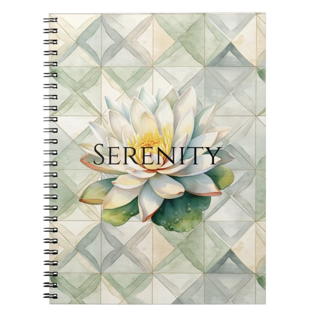 Caderno Espiral Green Lotus Flower Serenity (Frente)