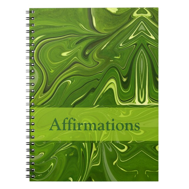 Caderno Espiral Greenery Swirls (Frente)