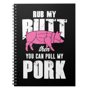 Caderno Espiral Grelhar Churrasco Barbecue Porco Carne Grelhador M