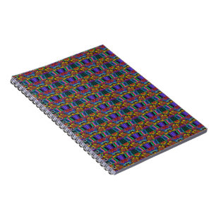 Caderno Espiral Grelhas coloridas abstrato / Empurradas / Meia got
