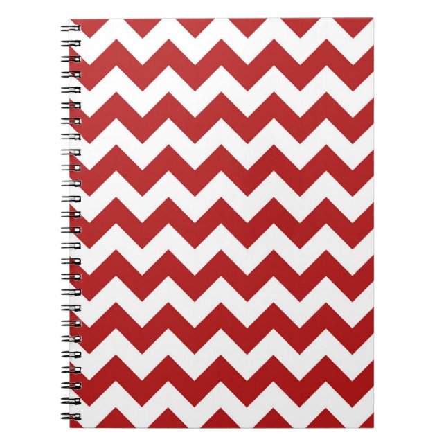 Caderno Espiral Grelhas de Grelha Branca e Vermelho (Frente)