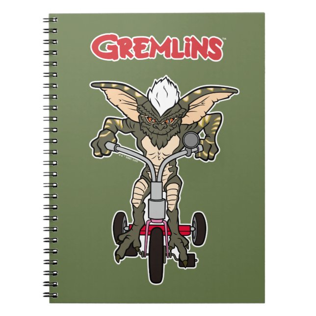 Caderno Espiral Gremlins | Triciclo de pista de distribuição (Frente)