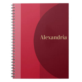 Caderno Espiral Greve de Burundi Vermelho Personalizada
