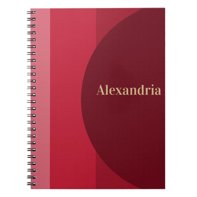 Caderno Espiral Greve de Burundi Vermelho Personalizada (Frente)