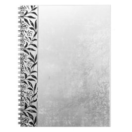 Caderno Espiral Grey Notebook with Black Accent– Elegant Journal