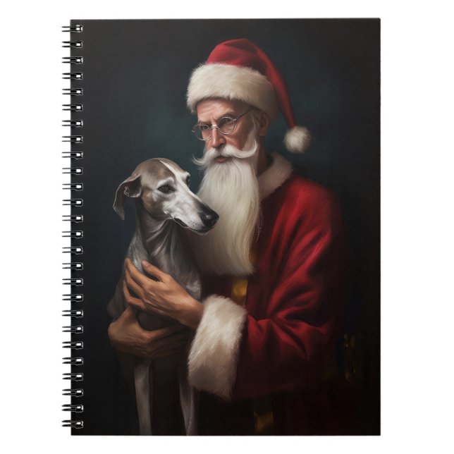Caderno Espiral Greyhound com Papai Noel Natal Festivo (Frente)