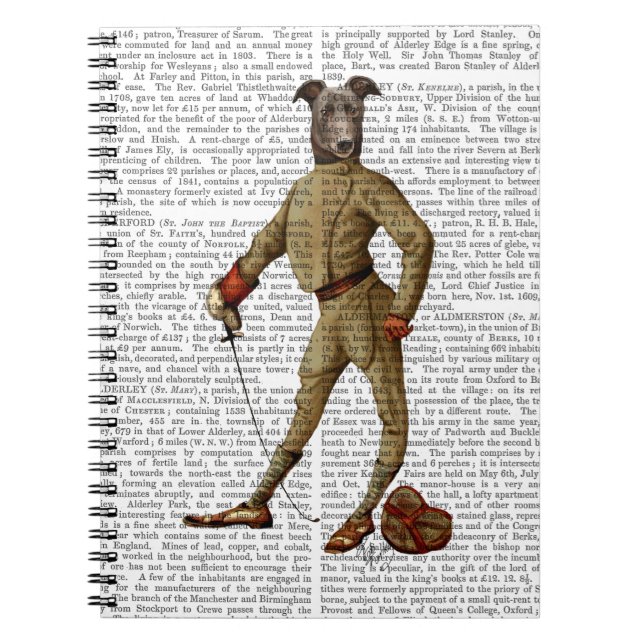 Caderno Espiral Greyhound Fencer Cheio Escuro 2 (Frente)
