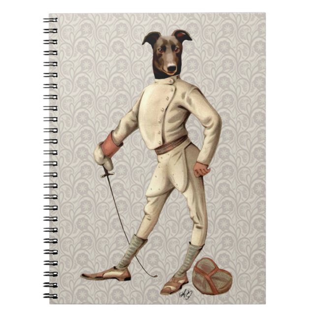 Caderno Espiral Greyhound Fencer no Cream Cheio 2 (Frente)