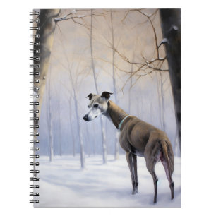 Caderno Espiral Greyhound Italiano Deixe nevar Natal
