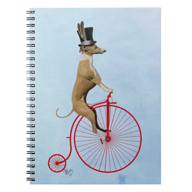 Caderno Espiral Greyhound no Red Penny Farthing (Frente)