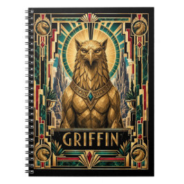 Caderno Espiral Griffin, Art Deco Mitológico