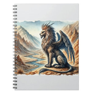 Caderno Espiral Grifos, Dragões e paisagens desoladas