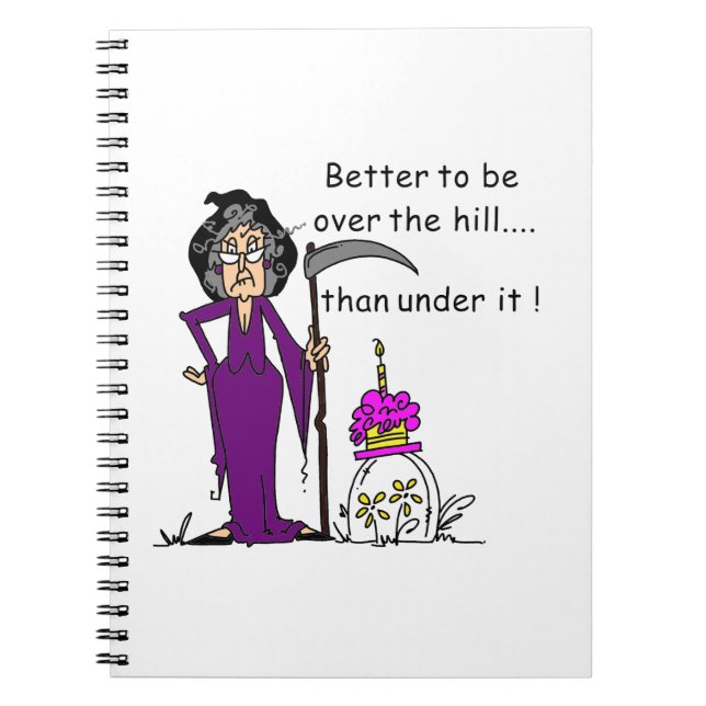 Caderno Espiral Grim Reaper Birthday Humor (Frente)