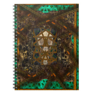 Caderno Espiral Grimoires Plaguados de Necromância e Maldições 