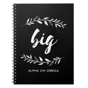 Caderno Espiral Grinalda grande alfa de Omega   do qui