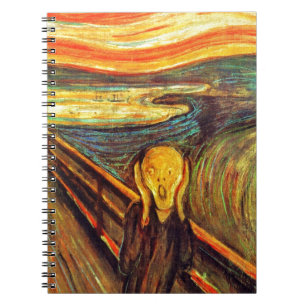 Caderno Espiral Grite pelo céu alaranjado vermelho gritando de w