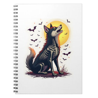 Caderno Espiral Grito de Shiba Esqueleto