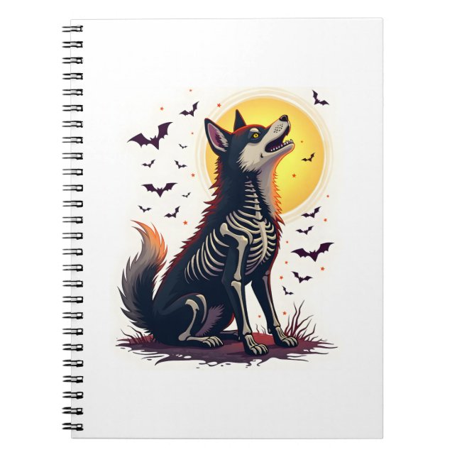 Caderno Espiral Grito de Shiba Esqueleto (Frente)