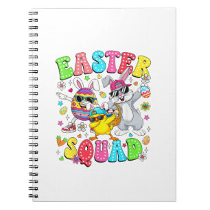 Caderno Espiral Groovy Coelho Divertido Ovo Pintinho Esquadrão de 