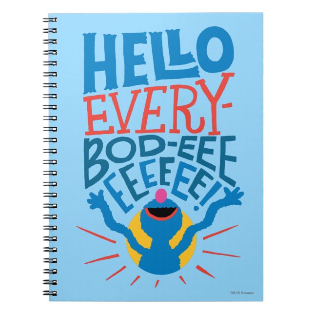 Caderno Espiral Grover Hello (Frente)