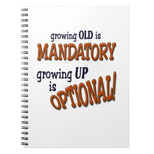 Caderno Espiral Growin Old! (Frente)