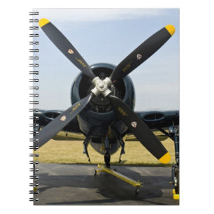 Caderno Espiral Grumman F8F Bearcat caça embarcado da Marinha em