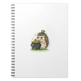 Caderno Espiral Grumpy Treasure Keeper Hedgehog St.Patrick's Day