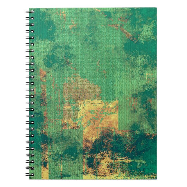 Caderno Espiral Grunar fundo com o elemento gráfico de estilo de v (Frente)