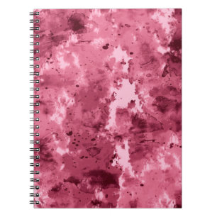 Caderno Espiral Grunge abstrato de aquarela: padrão de camuflagem.