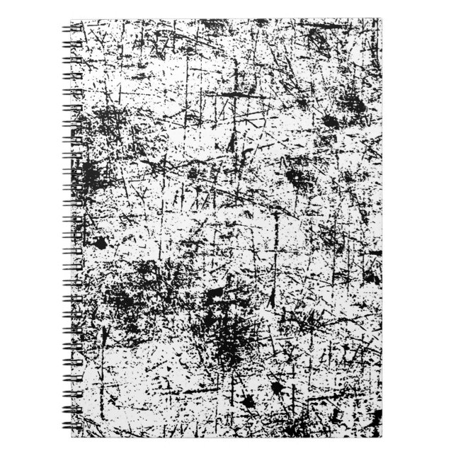 Caderno Espiral Grunge Branco (Frente)