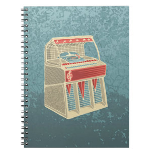 Caderno Espiral Grunge Jukebox