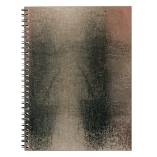 Caderno Espiral Grunge Moderno Abstrato Rosa Preto Dourado