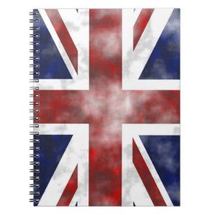 Caderno Espiral Grunge Reino Unido