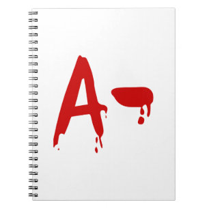 Caderno Espiral Grupo Sanguíneo A - Hospital #Horror Negativo