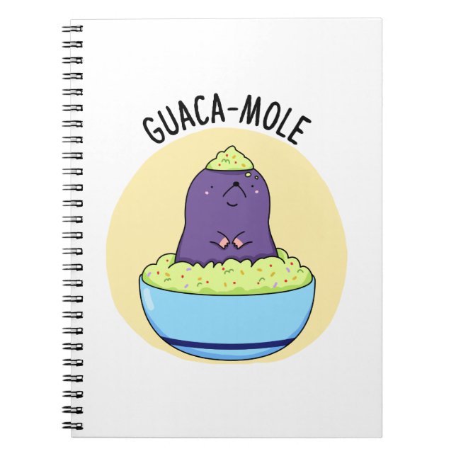 Caderno Espiral Guacamole Funny Mole Em Guacamole Dip PUn (Frente)